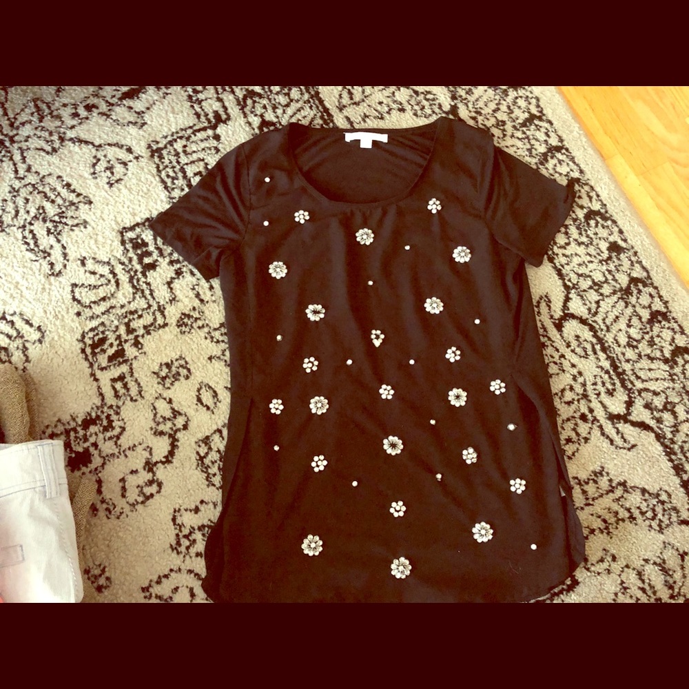 Beaded black blouse